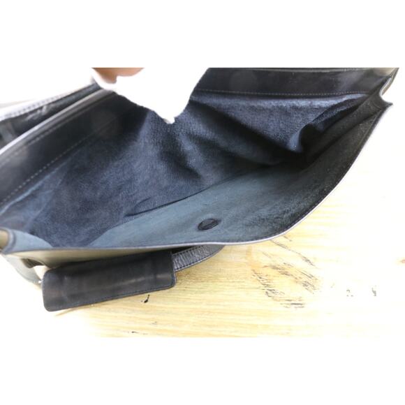 Rafael Bags Mens Black Leather Briefcase Vintage Laptop Messenger Computer USA - Picture 12 of 13